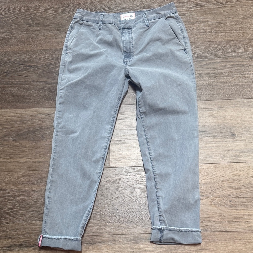 Sundry Gray Cropped Jeans with Rolled Hem size 27.